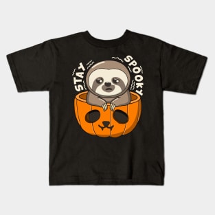 Stay Spooky Sloth Kids T-Shirt